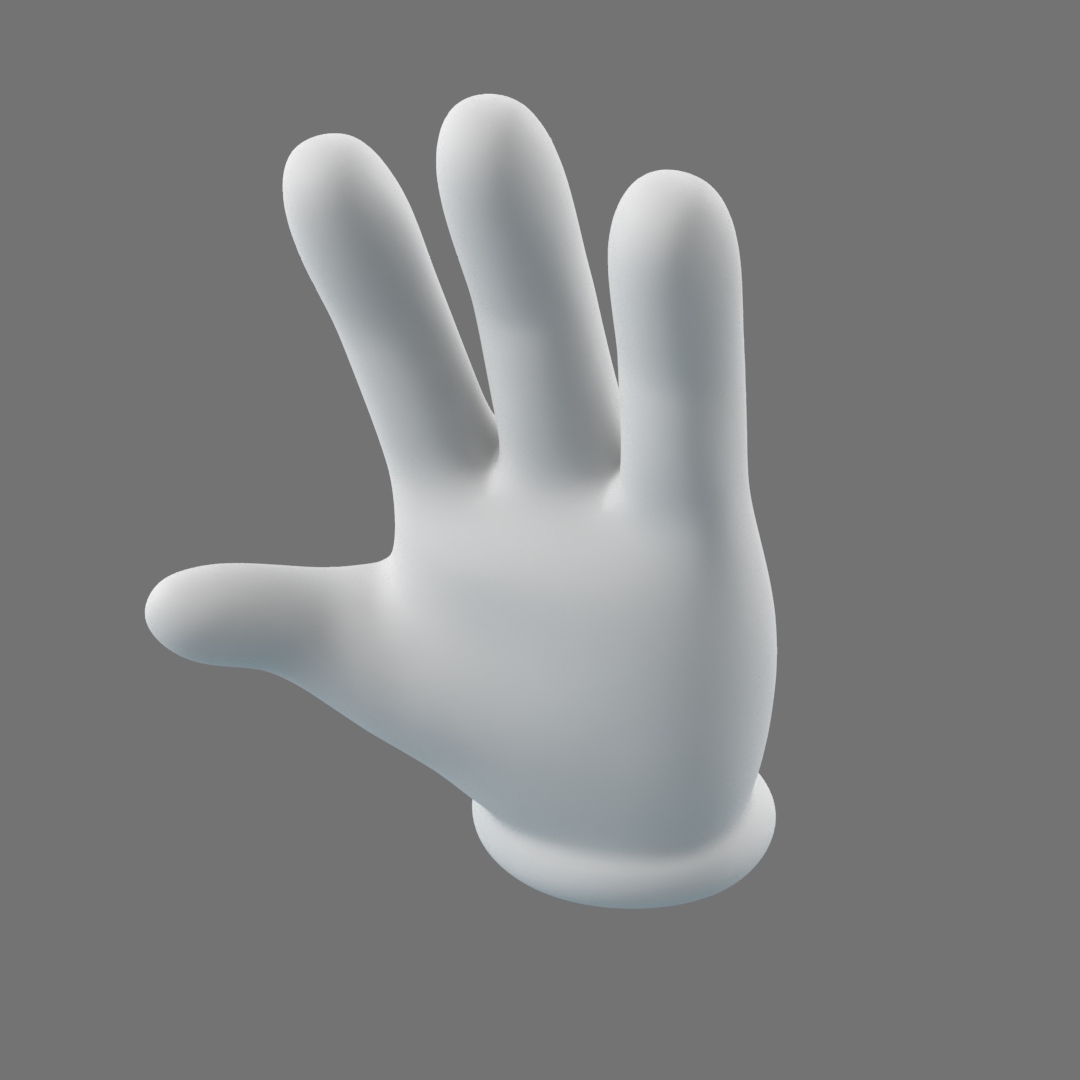 Cartoon Glove Hands Low Poly 4 Fingers By GeoGo 3DOcean